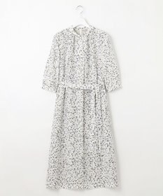 J.PRESS LADIES L 【洗える】スパンローンフラワープリント ワンピース
