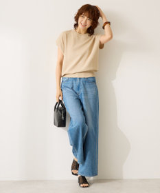 AMERICAN HOLIC 【接触冷感】ラメフレンチスリーブニットプルオーバー