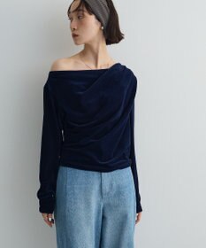 Green Parks シアーベロアオフショル長袖プルオーバー