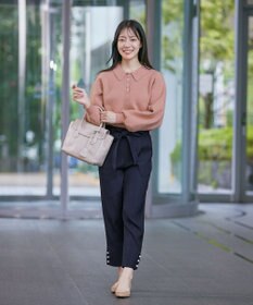 Tiaclasse 【洗える】衿付きパフ袖ニット