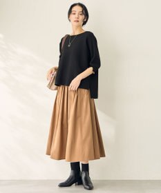2SET】バイカラーニット×布帛スカートセット / ANY L