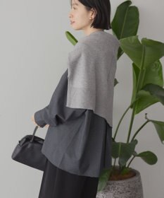 AMERICAN HOLIC イージーケアコクーンバックタックシャツ