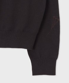 Paul Smith フラワーエンブロイダリー 長袖ニットポロシャツ