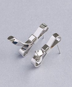 Phoebe ニュアンスリボンピアス　シルバー