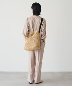 russet 《かごバッグ》インドラフィアワンショルダーバッグ(TI-369)