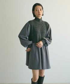 Green Parks ａ．布帛切り替えニットミニワンピース