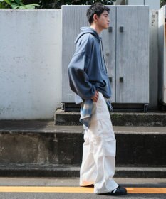 WEGO アシッドウォッシュバルーンパーカー