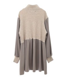 Green Parks ａ．布帛切り替えニットミニワンピース