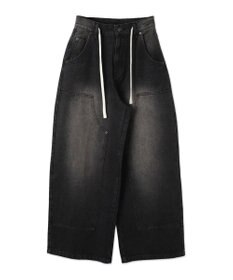 WEGO ヴィンテージウォッシュダブルニーバギーパンツ