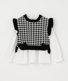 ANY KIDS ニットベストレイヤードチュニック