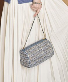 23区 GIOLICAツイード シリンダー ショルダーバッグ