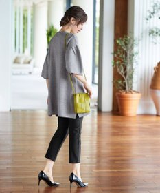 Tiaclasse 【洗える】タックベルスリーブニットチュニック