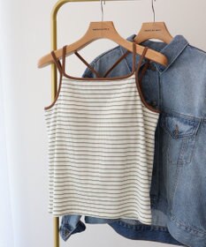 AMERICAN HOLIC カップ付き　バッククロスボーダーキャミソール