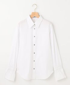 組曲 L コンパクトシャーティング フレア袖シャツ