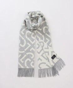 AURORA 【 LANVIN COLLECTION（ランバン コレクション） 】カシミヤ100%ジャカードマフラー(WASH)