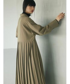 Green Parks armonia．プリーツシャツワンピース