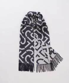 AURORA 【 LANVIN COLLECTION（ランバン コレクション） 】カシミヤ100%ジャカードマフラー(WASH)