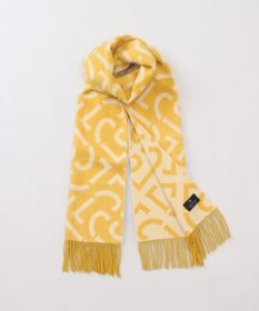 AURORA 【 LANVIN COLLECTION（ランバン コレクション） 】カシミヤ100%ジャカードマフラー(WASH)