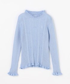 組曲 KIDS 【110-140㎝】フラワードット リブニット