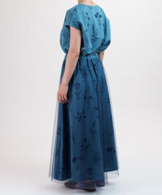 muuc 【植物の影絵プリント】チュールレイヤースカート