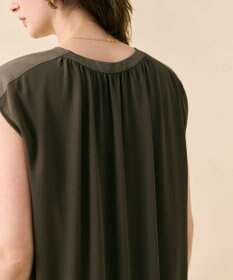 BEIGE， 【WEB限定・洗える】MELISSA / バックシフォンスキッパーロングワンピース