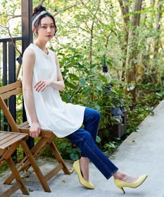 Tiaclasse 【洗える】体型カバーも叶うフリルカラーチュニックブラウス