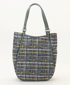 Y'SACCS ドローイングチェックトートバッグ