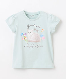 ANY KIDS フォトプリント ネコ Tシャツ