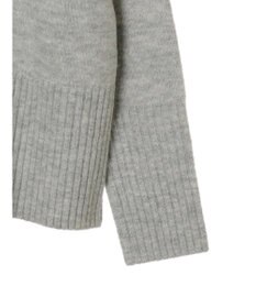 Green Parks ｆｕｗａっとメランジ袖リブ長めニットプルオーバー