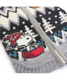 PET PARADISE スヌーピー 背中開き ニット雪遊び柄 《グレー》 中型犬 大型犬
