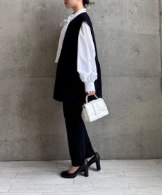 #Newans バックペプラムダブルフェイスジレ