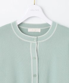 ANY SIS 【アンサンブル対応】バイカラーニット カーディガン