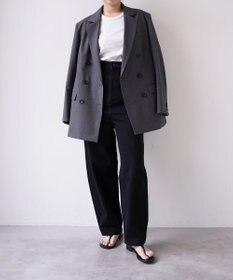 woadblue 石岡真実さん着用 サルエルブレットデニムパンツ ブラック