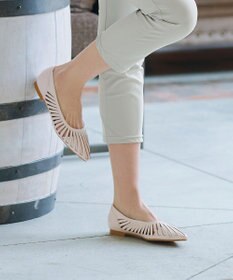 Tiaclasse 【小倉優子さん着用・フラット&ヒール2TYPE】ケージデザインシアーパンプス