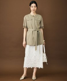 自由区 S 【セットアップ対応】リネンストレッチ ジレ