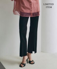 ICB 【WEB限定・洗える】キュプラハイパワーストレッチ セミフレアパンツ