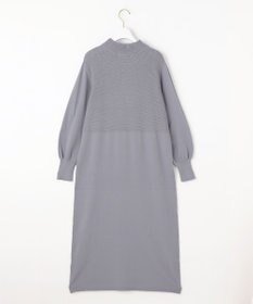 ANY SIS 【洗える】バスケット編み切替えニット ワンピース