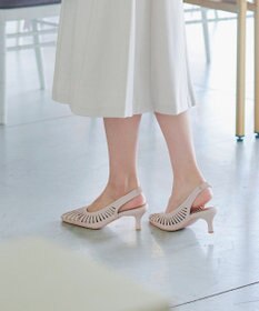 Tiaclasse 【小倉優子さん着用・フラット&ヒール2TYPE】ケージデザインシアーパンプス