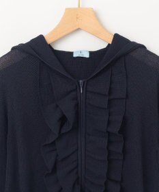 組曲 【WEB限定】  シアーニットフリルパーカー