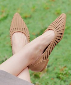 Tiaclasse 【小倉優子さん着用・フラット&ヒール2TYPE】ケージデザインシアーパンプス