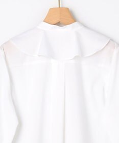 組曲 【KUMIKYOKU NAVY】コットンタッチシャーティングラッフルフレア ブラウス