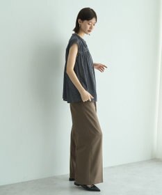 YECCA VECCA ドット柄ギャザーブラウス