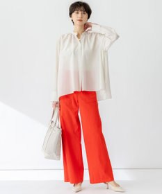 23区 S 【洗える】スラブツイルストレッチ ワイド パンツ