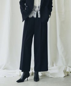 uncrave ウォッシャブルウールライクツイル ワイドパンツ