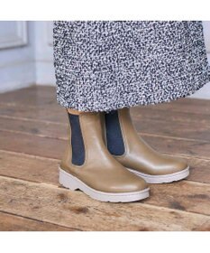 ing <ing>【WEB限定】【3E】【サスティナブルシリーズ】厚底サイドゴアショートブーツ