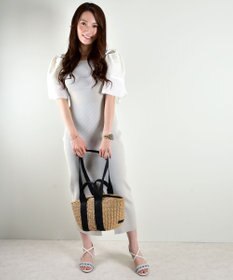 LA BAGAGERIE 【maison vert】 【ペーパー素材・多収納】ダブルハンドルかごバッグ