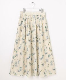自由区 L エアリーローン花柄プリント スカート