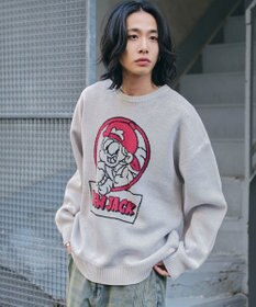WEGO 【ユニセックス着用ITEM/MLサイズ展開】別注NEW　JACKジャガードニットプルオーバー