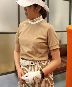 PW CIRCULUS 【UVカット / 吸水速乾 / 伸縮性抜群】【WOMEN】バックメッシュ切り替えモックT ゴルフウェア レディース