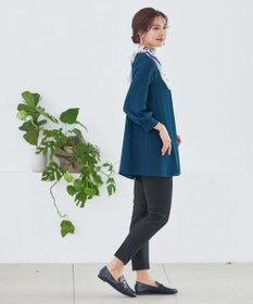 Tiaclasse 【安田美沙子さん着用・洗える】T/R両面起毛ストレッチパンツ